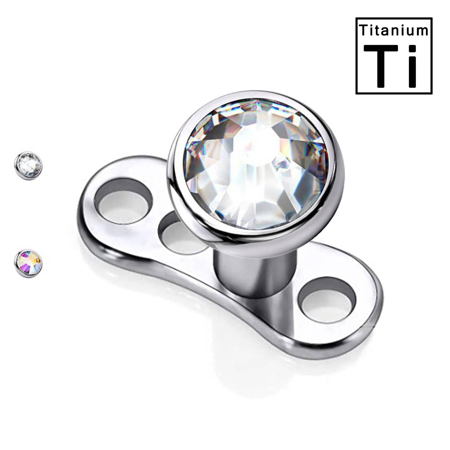 Awaken – wholesale Single earring – Dermal Anchor with Titanium Crystal - PWZ-0150