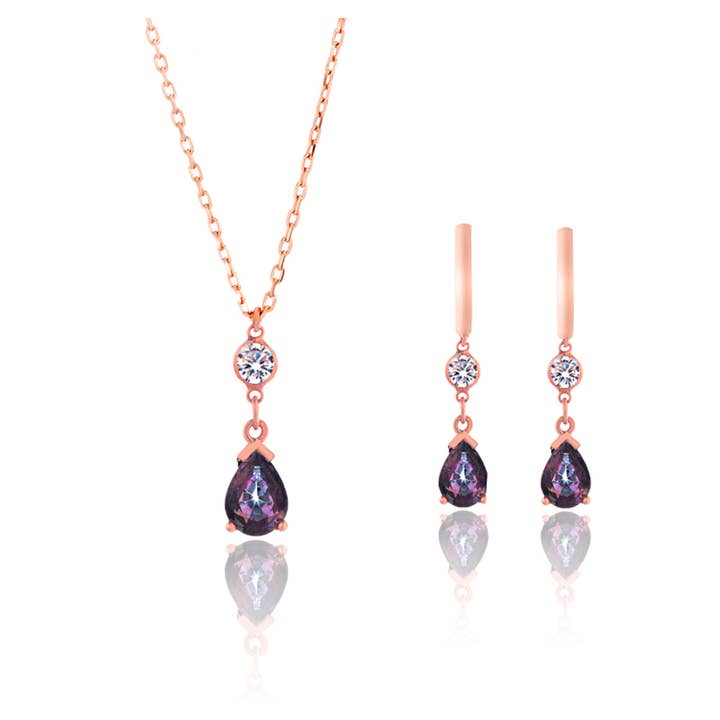 Necklace Earring Jewelry Set 925 Sterling Silver for wholesale by Azuris Silver