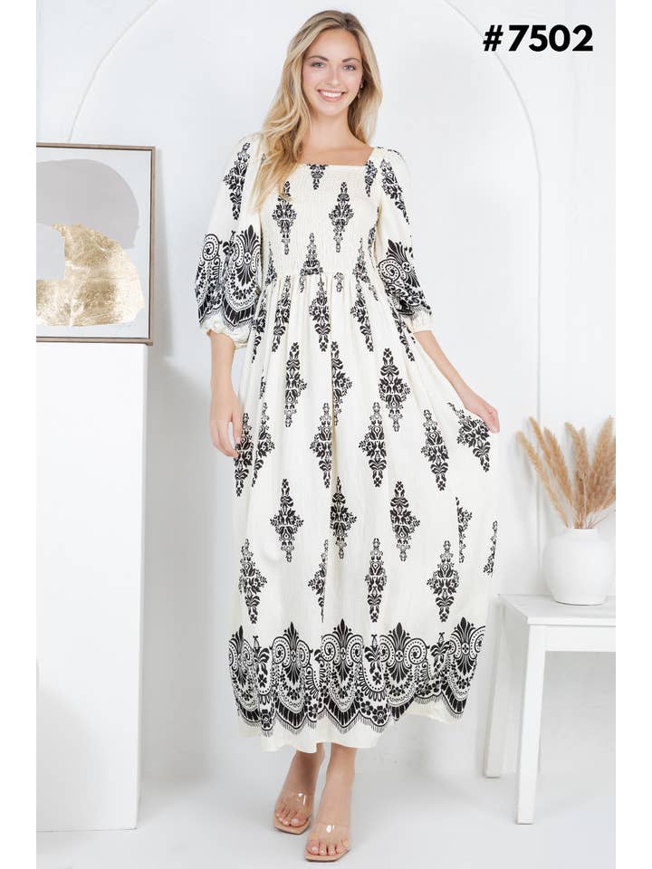 Fashion Space - Wholesale Dress - Women's - Women's Graphic Print Fashion Maxi Dress5