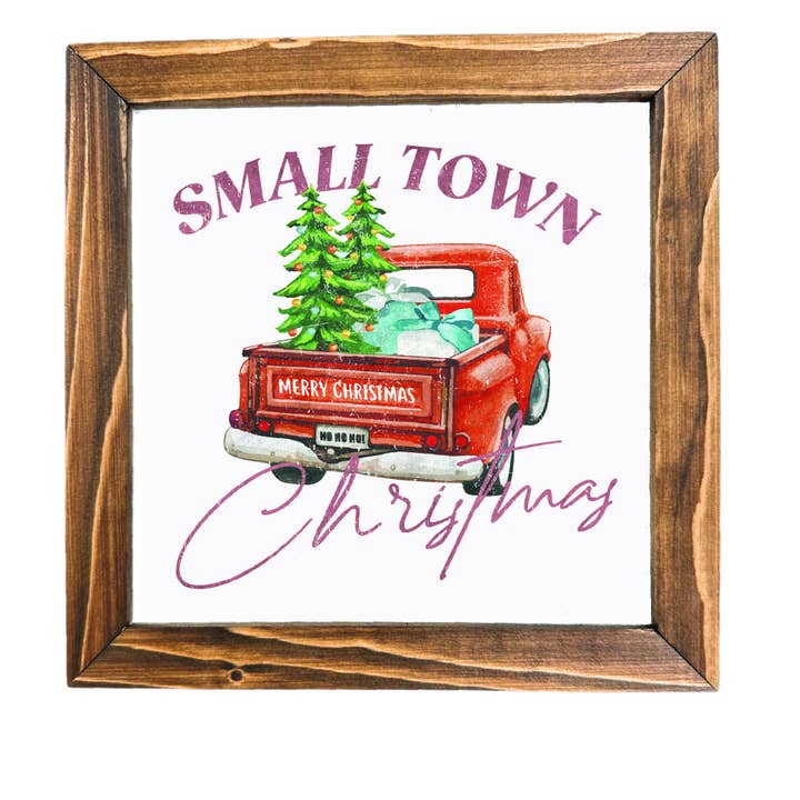 Lille by juleindrammet skilt for engroshandel hos Teele and Co.