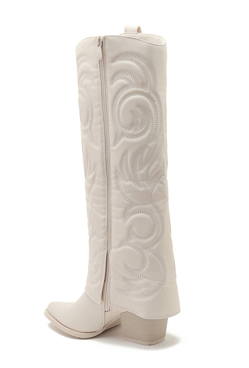 Joia Paris - Wholesale Boots - Women's - Santiag boot with heel, stitched pattern, and WZ-92 cuff5