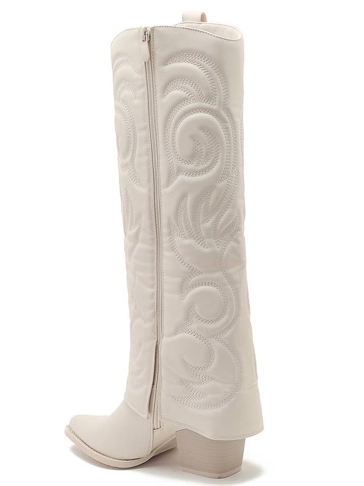 Joia Paris - Wholesale Boots - Women's - Santiag boot with heel, stitched pattern, and WZ-92 cuff5