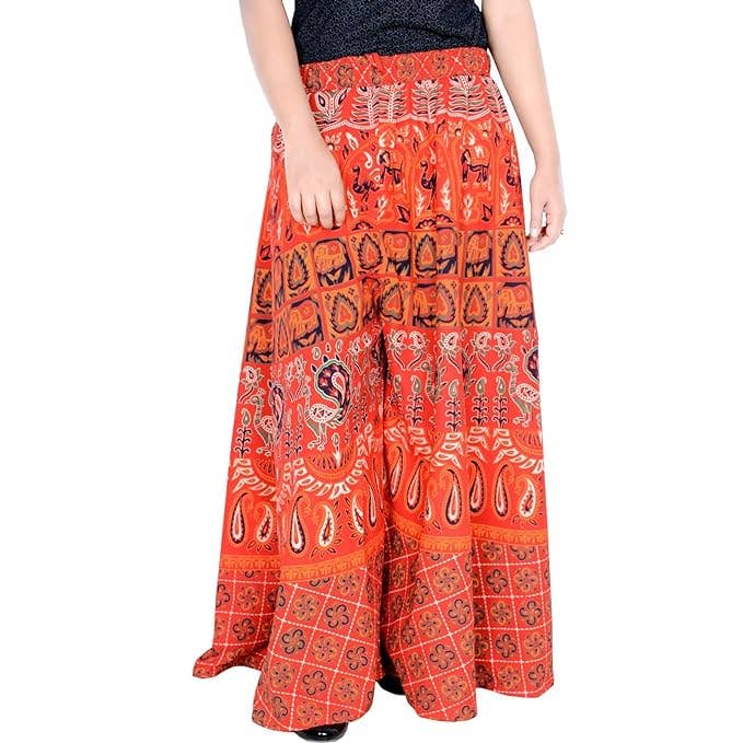 Bhawana Handicrafts – Großhandel Hose – Damen – 5-teiliges Set mehrfarbiger handgefertigter Palazzo-Hosen aus Baumwolle4