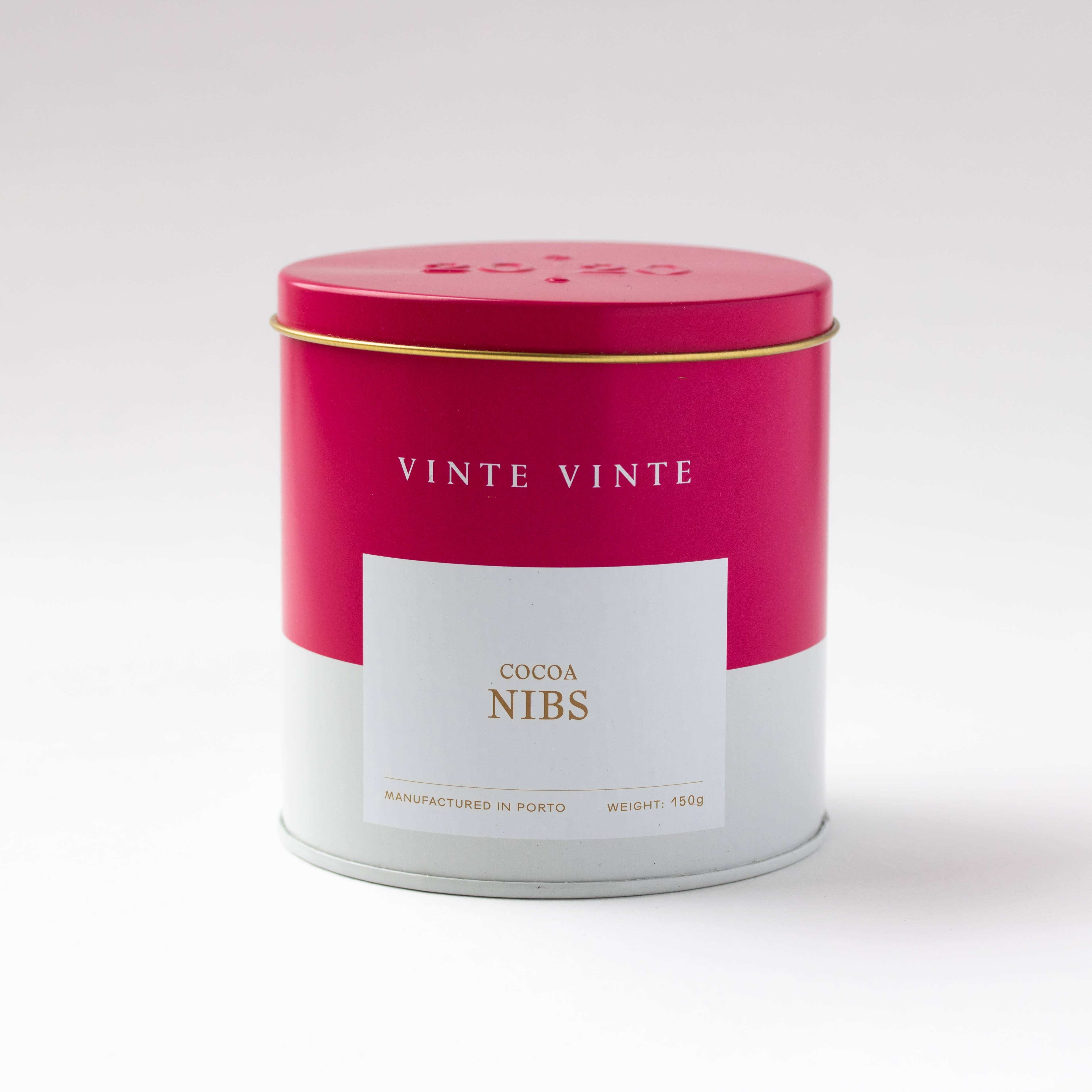 Vinte Vinte Chocolate – wholesale Choklad – Vinte Vinte kakaonibs i plåtburk 150 g0