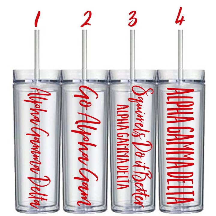 Golden Sol Collective - Wholesale Insulated Mug/Tumbler - Alpha Gamma Delta Sorority Tumbler Cup, Water Bottle