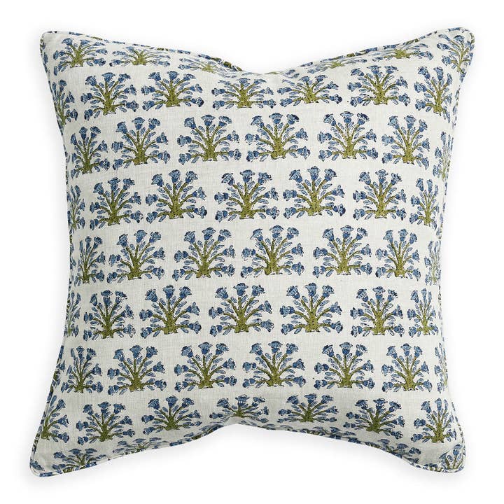 Walter G - Wholesale Throw pillow cover - Samode Moss Azure Pillowcase