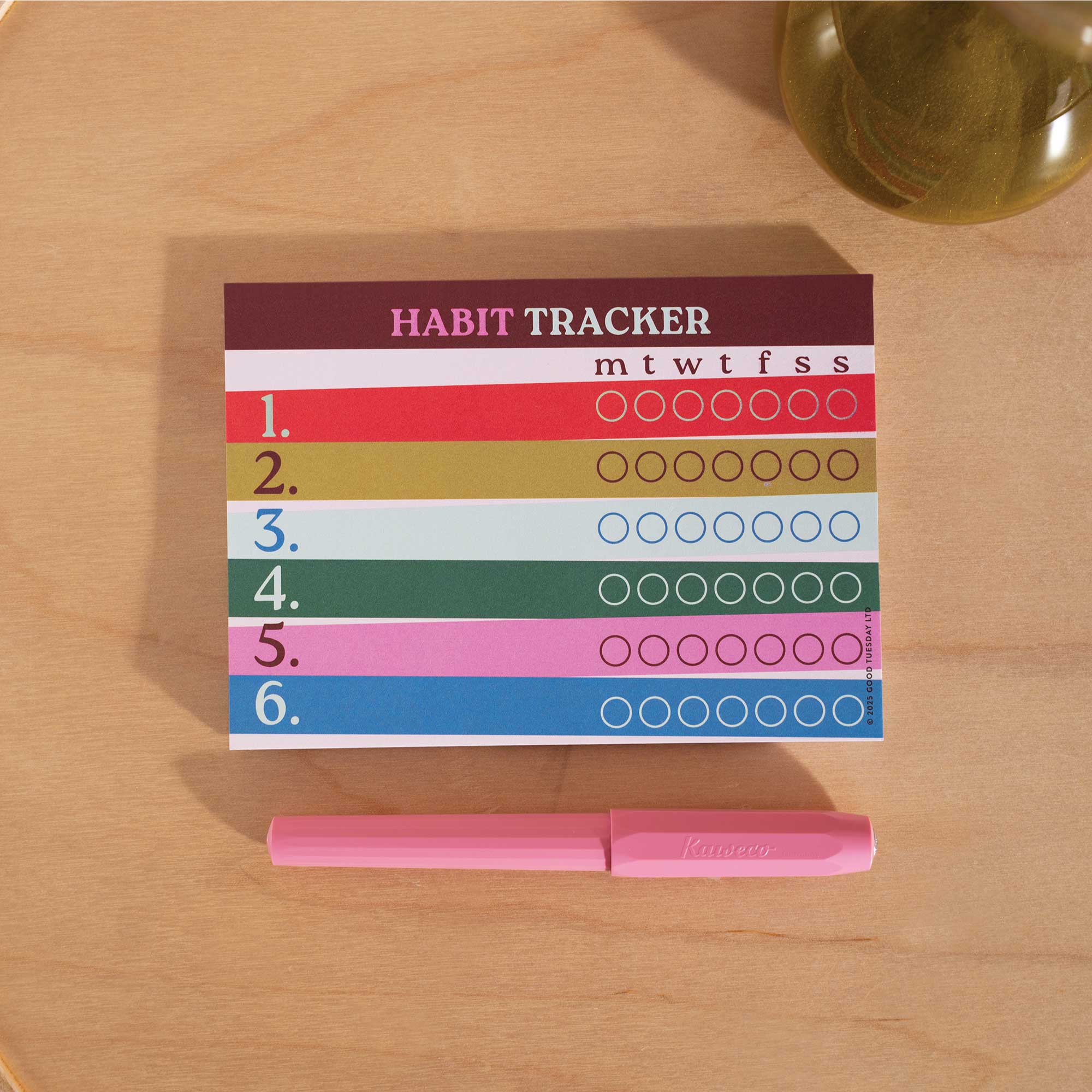 Good Tuesday (Once Upon a Tuesday) - Wholesale Planner - Weekly Habit Tracker Pad | Work Hard, Play Nice | A6