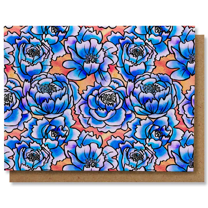 Peony Frills - Illustrated Floral Notecard Box Set for wholesale by NANU Studio