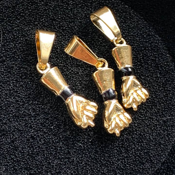 Js Wholesale Jewelry - Wholesale Jewelry Set - 3-Set 18kt Gold Filled Figa Hand Charms5