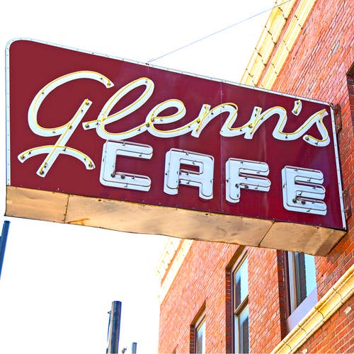 Glenns Cafe Coaster for wholesale by South Austin Gallery