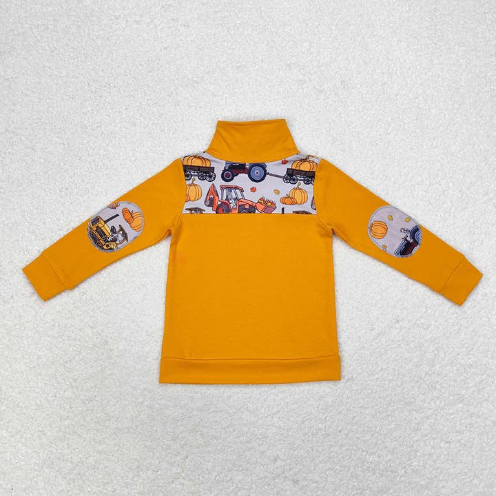 Aier Wholesale - Wholesale Sweatshirt - Kids - Baby Boys Pumpkin Digger Long Sleeve Pullovers Tops