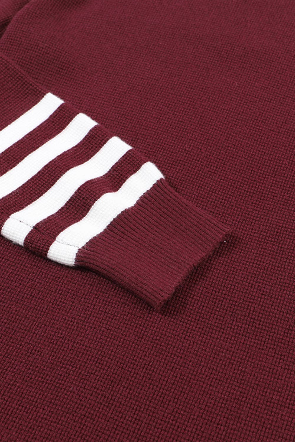 PartyEight - Wholesale Knit Sweater - Women's - Striped Sleeve Plain Knit Sweater13