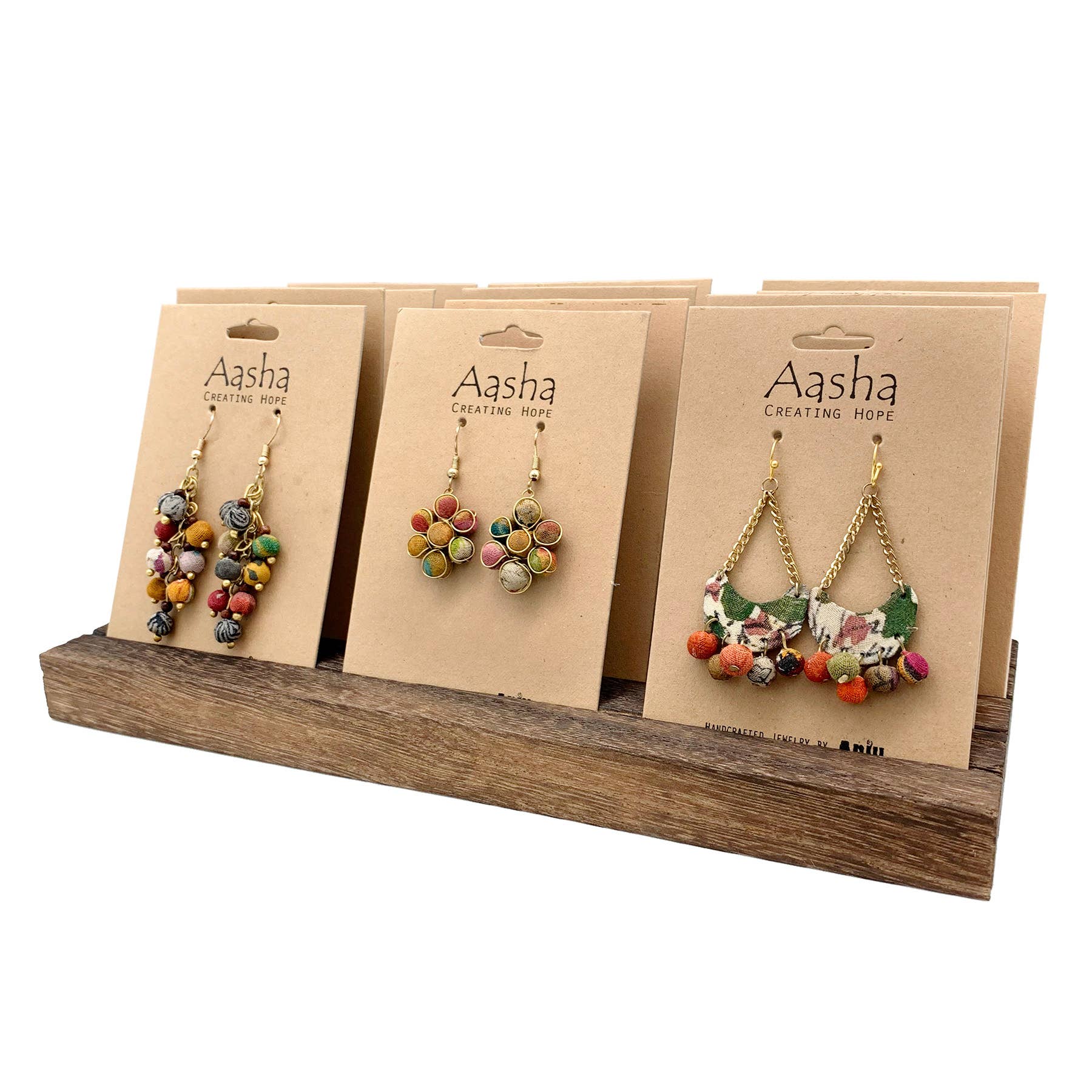 Anju Jewelry – Großhandel Schmuckständer & -display – Geschlitztes kardiertes Ohrring- oder Halsketten-Display — hält 12 Karten4