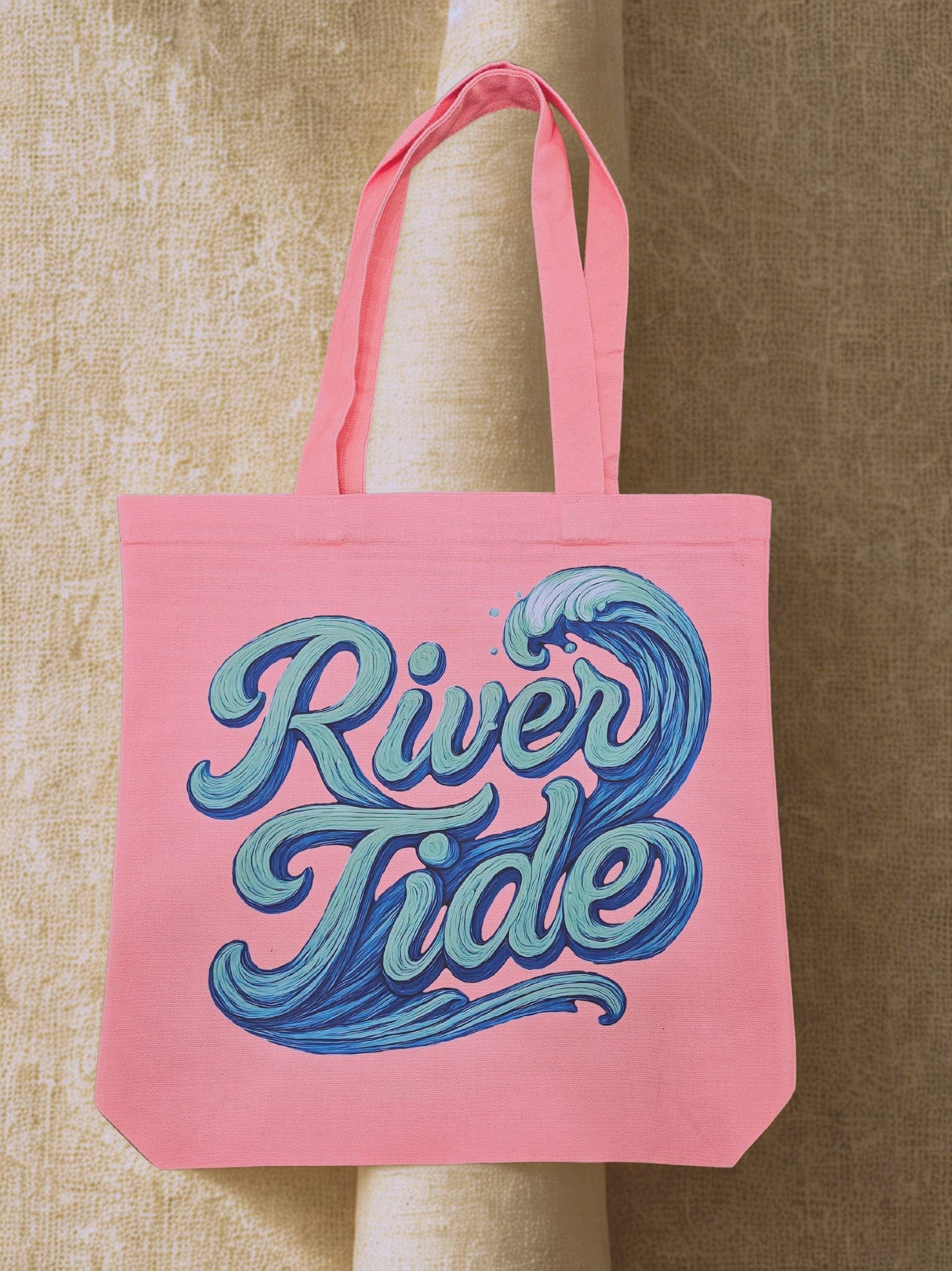 River Tide Apparel - Vendita all'ingrosso Borsa tote - Donna - Borsa in tela con scritta "River Tide Wave"2