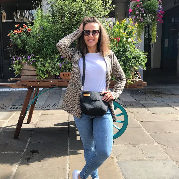 Teddy Bag | Felt Shoulder Strap for wholesale by Lux Felt London