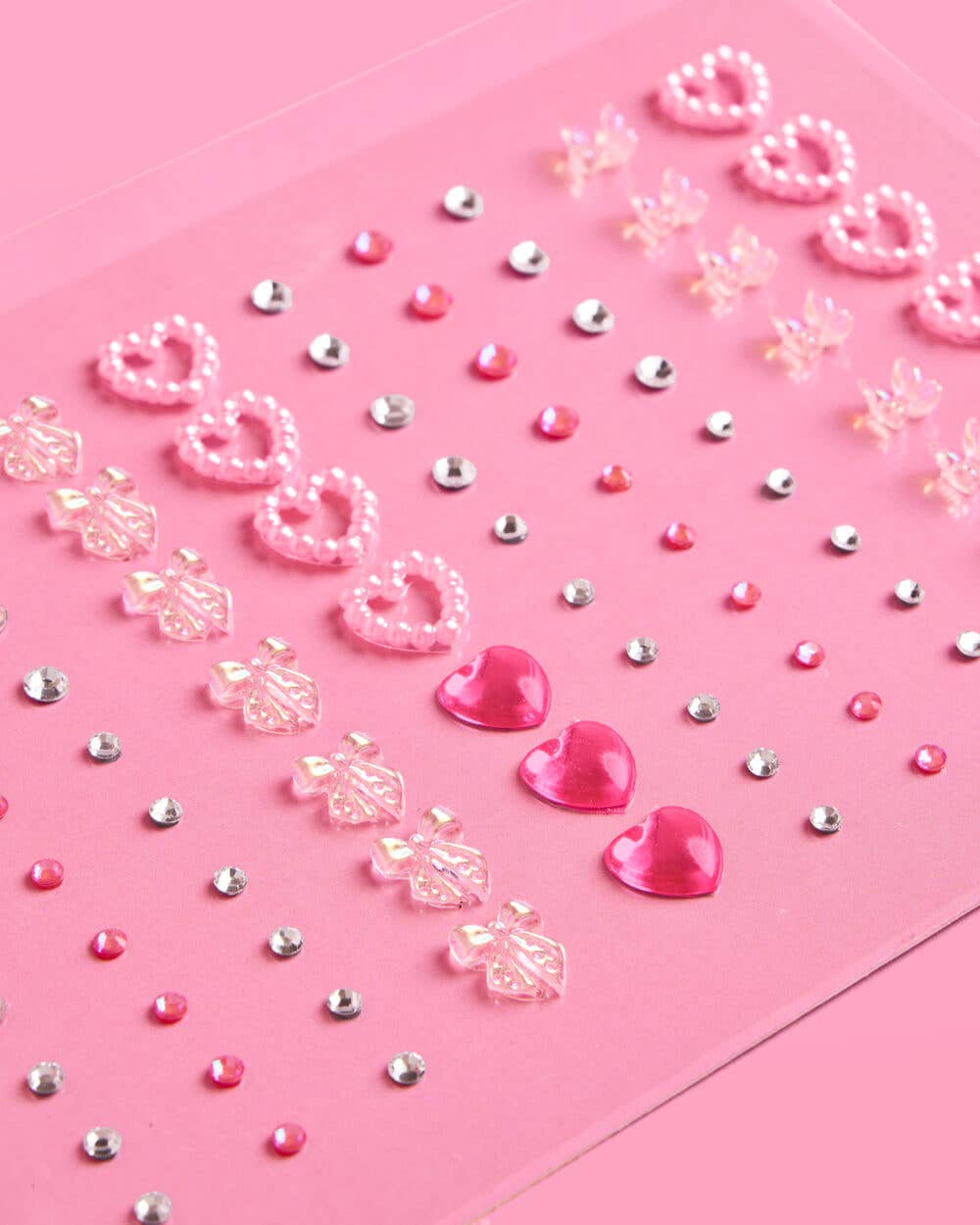 xo, Fetti - Wholesale Body Glitter/Shimmer - Bow And Heart Face Gems | Pink Pearls, Crystal Stickers2