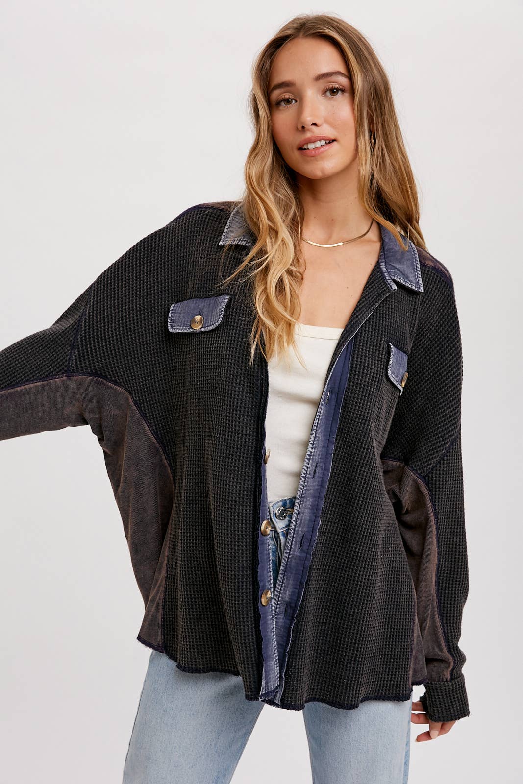 Bluivy – wholesale Jacket – Women's – SLOUCHY WAFFLE KNIT JACKET12
