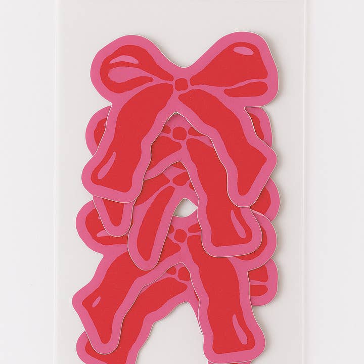 Daydream Prints - Wholesale Sticker - Pink Bow Sticker | Holiday Sticker | Cute Stocking Stuffer1