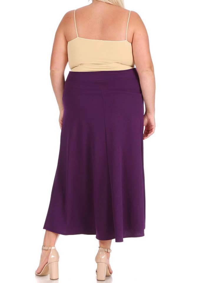 MOA COLLECTION – Saia - Mulher por atacado – Saia Longa Plus Size Flare Linha A para Mulher18
