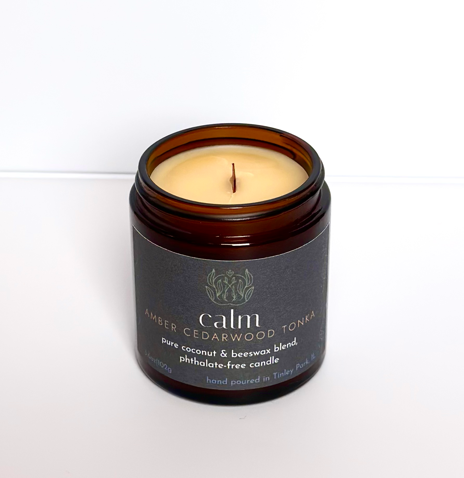 Sprig & Flame - Wholesale Jar/Filled Candle - CALM | Pure Coconut Beeswax Hand-Poured Wood Wick Candle6