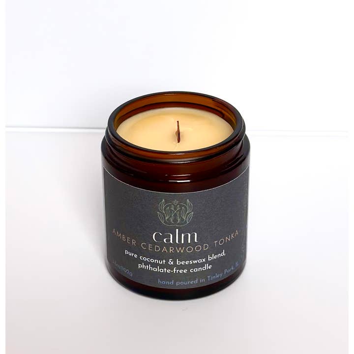 Sprig & Flame - Wholesale Jar/Filled Candle - CALM | Pure Coconut Beeswax Hand-Poured Wood Wick Candle6
