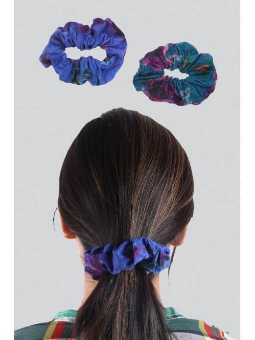 Tie-Dye Scrunchies (HB-51) for wholesale by Kathmandu Imports