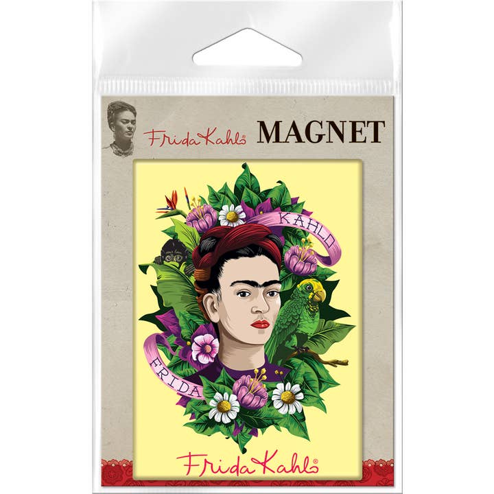 Frida Kahlo Flowers Carded Magnets - Vibrancy and Spirit for wholesale by Ata-Boy