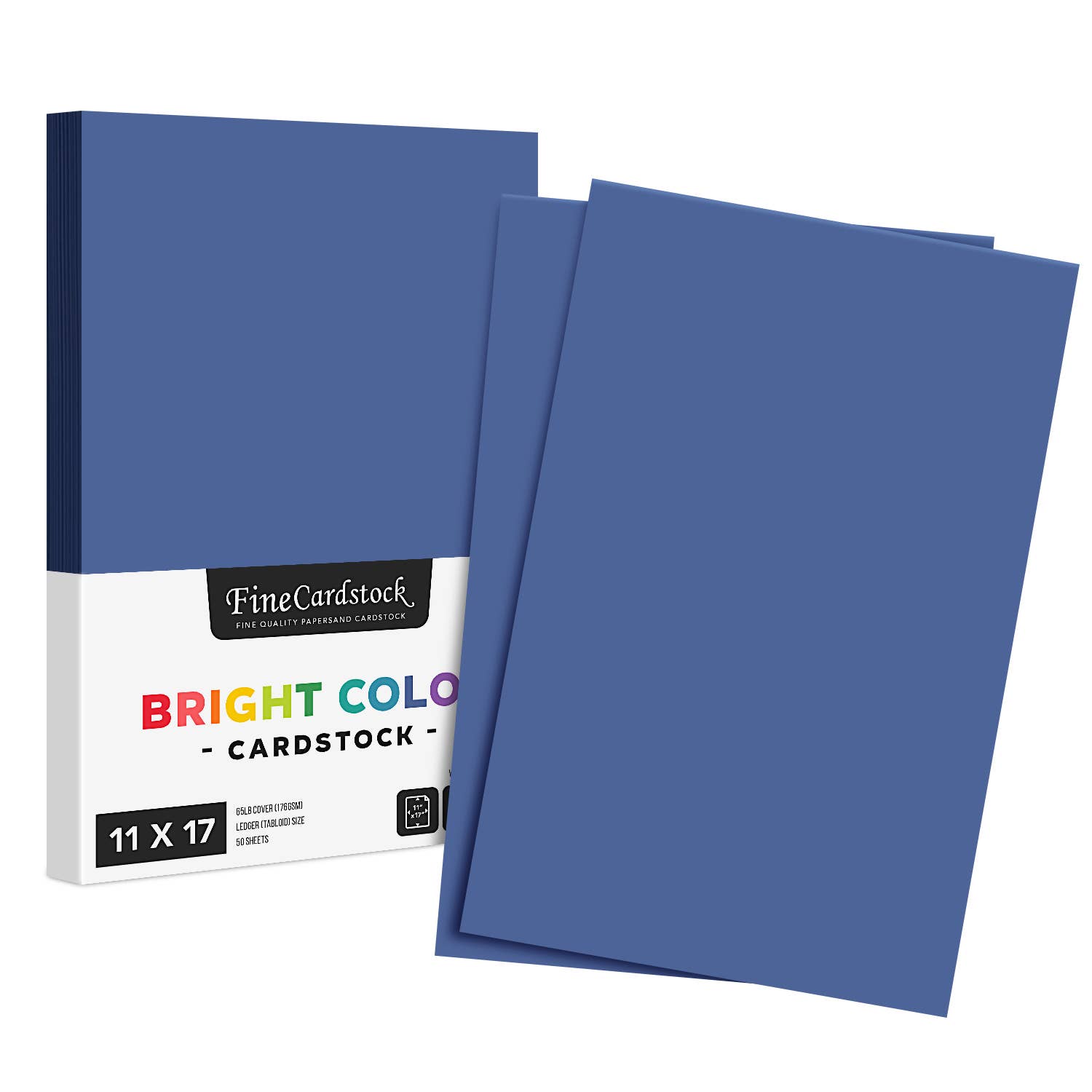 Fine Cardstock – wholesale Hantverkstillbehör – Ljus färg Cardstock papper - 65 lb täcka (176 GSM) - 50 Antal54