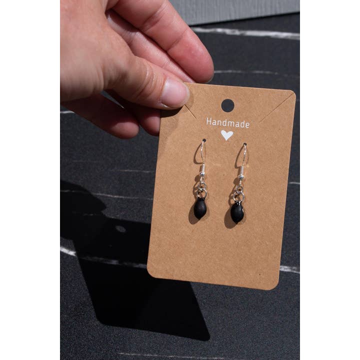 Shutterhaus - Wholesale Dangle Earrings - Organic Dried Black Bean Hypoallergenic Earrings #22