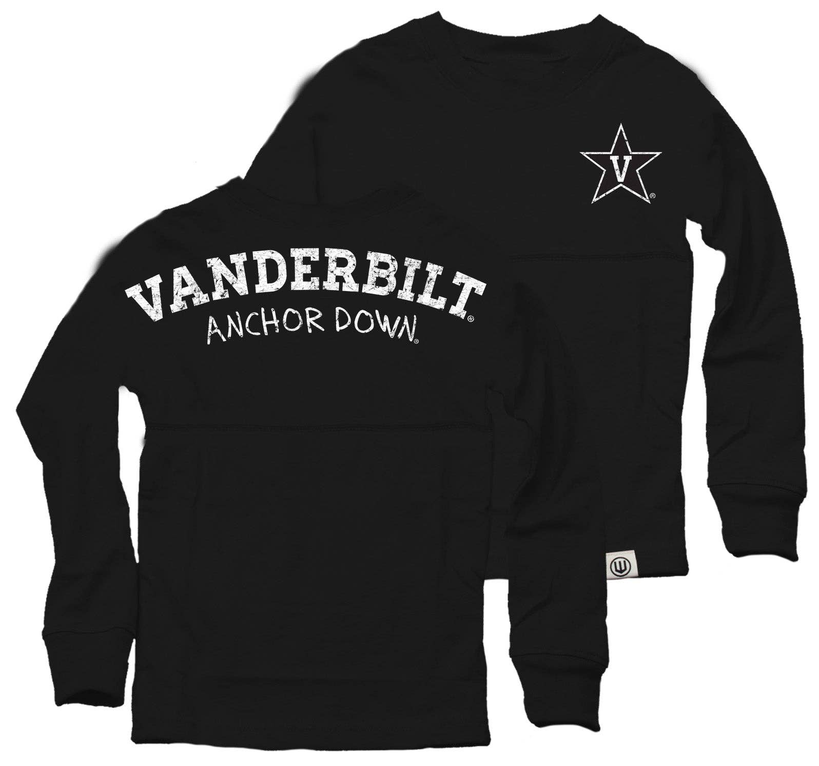 Wes and Willy - Wholesale Screen Printed T-Shirt - Kids - Vanderbilt Commodores Youth Girls Cheer Shirt