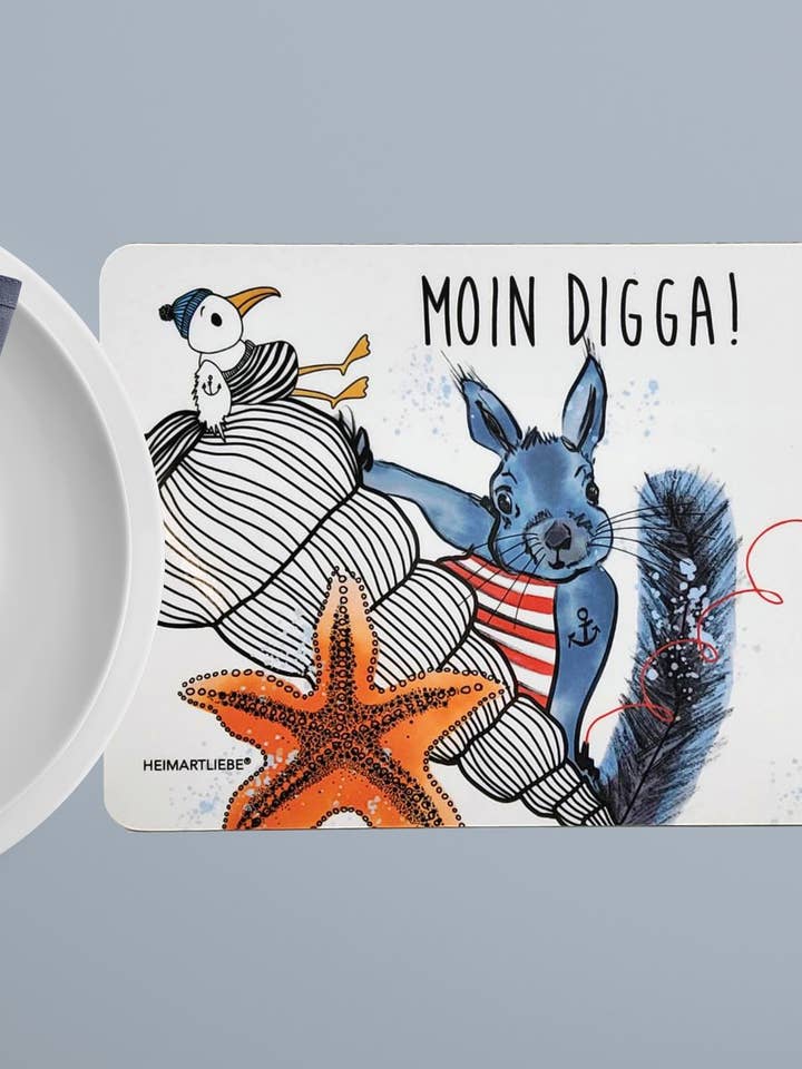 TAGLIERE PER LA COLAZIONE - MOIN DIGGA! per la vendita all'ingrosso da parte di HEIMARTLIEBE®