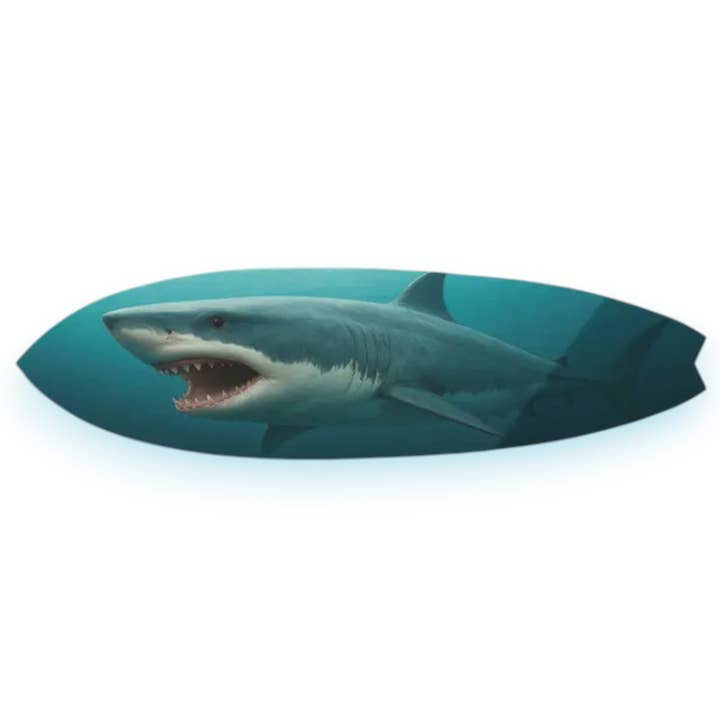 Arte de Parede Prancha de Surf Weatherproof Shark – Decoração Oceânica por atacado de JennyGems