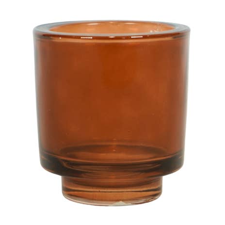 Brown Glass Tealight Holder Ø7.5 x h.8.5 cm for wholesale by Wildflowers by Floriette