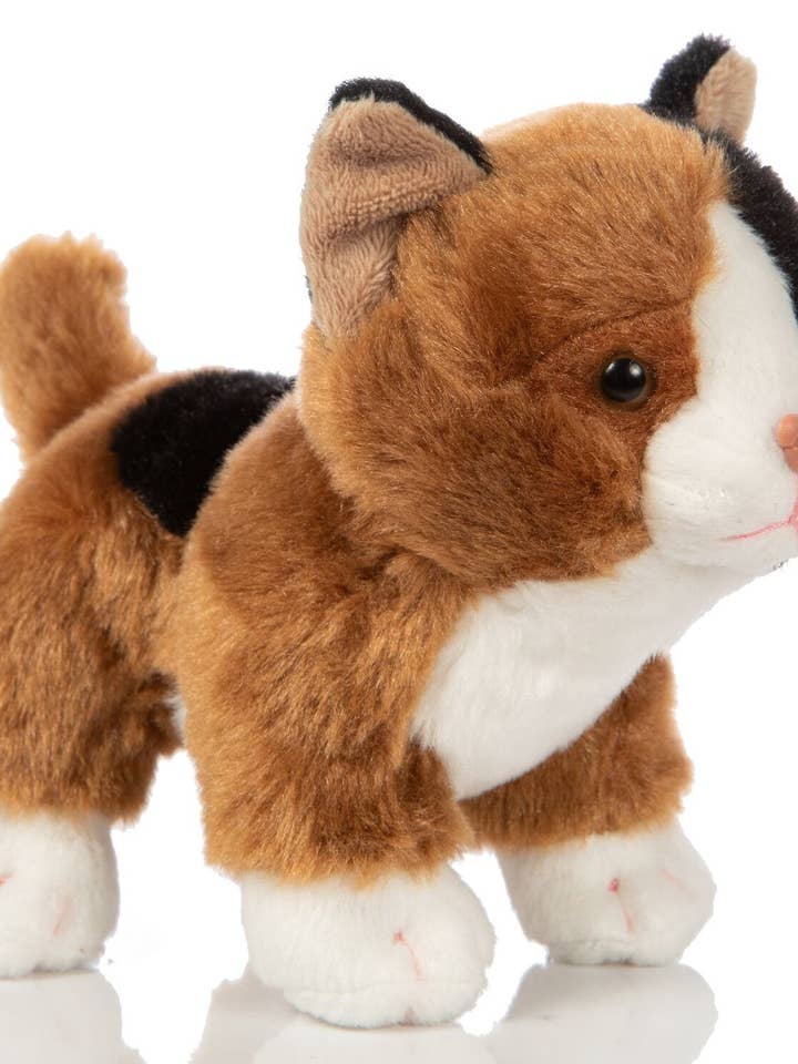 Baby cat (Calico), standing - cuddly/plush toy for wholesale by Uni Toys