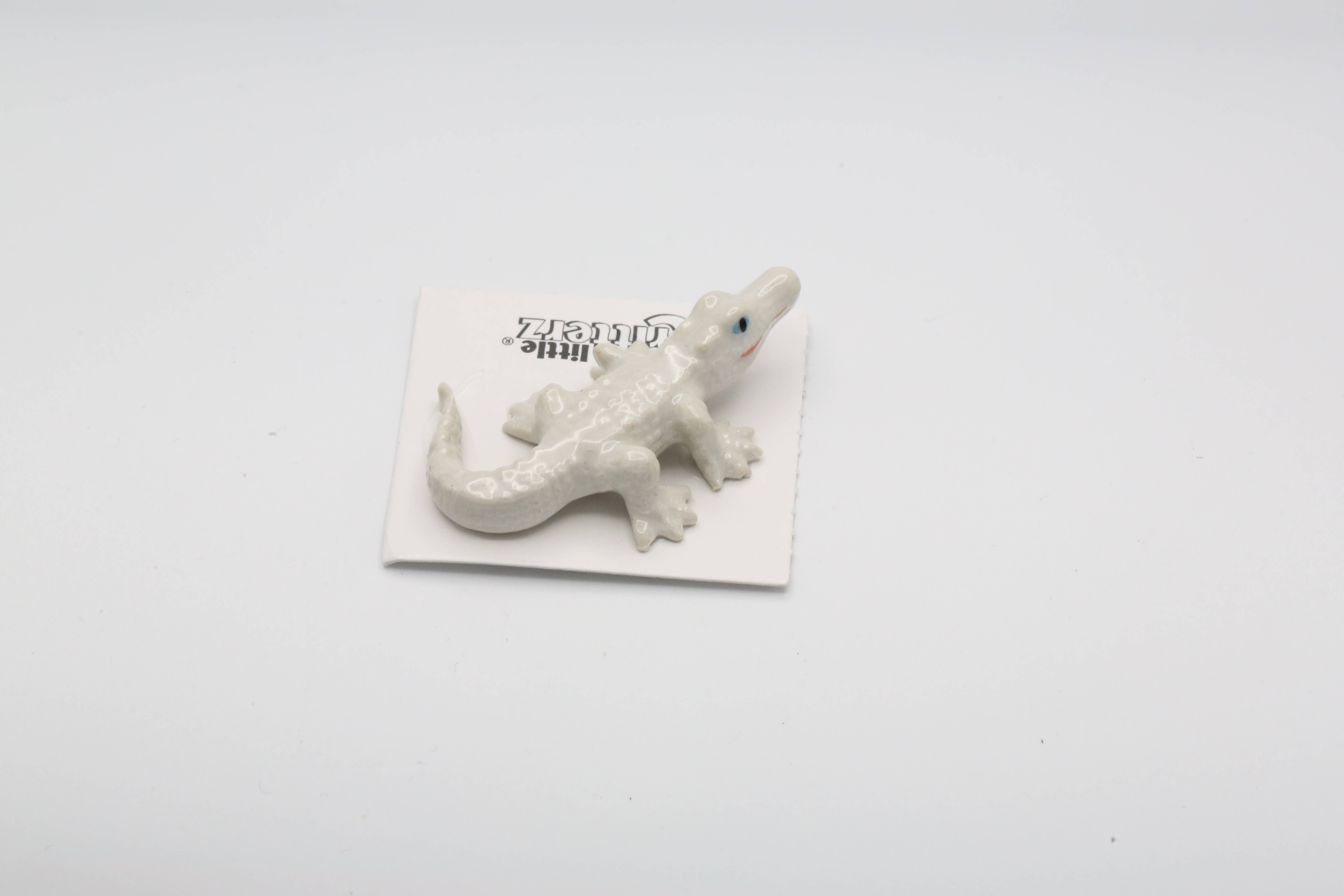 Little Critterz – Großhandel Dekofigur – Luke White Alligator Porzellan Miniatur1