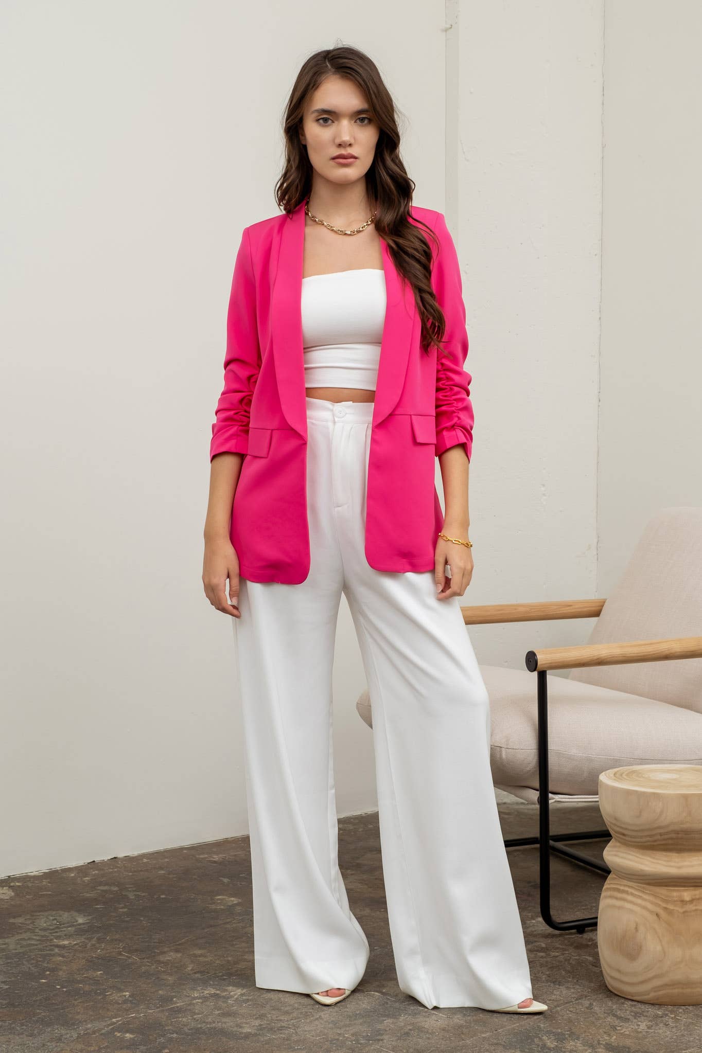 The Workshop Studio – Blazer - Mulher por atacado – BLAZER COM MANGA 3/4 DE MANGA COMPRIDA22