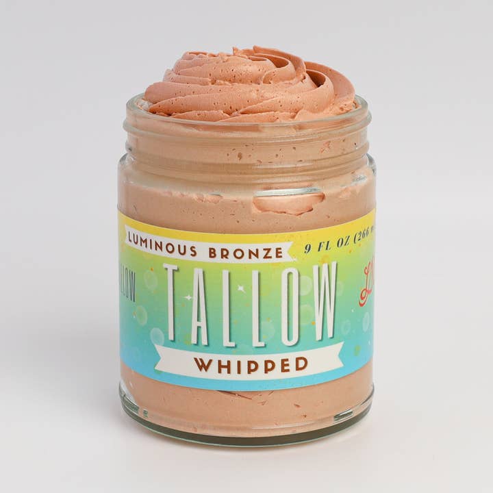 Luminous Bronze Whipped Tallow Moisturizer - Natural Bronzing Body Butter with Mica for wholesale by Lady May Tallow