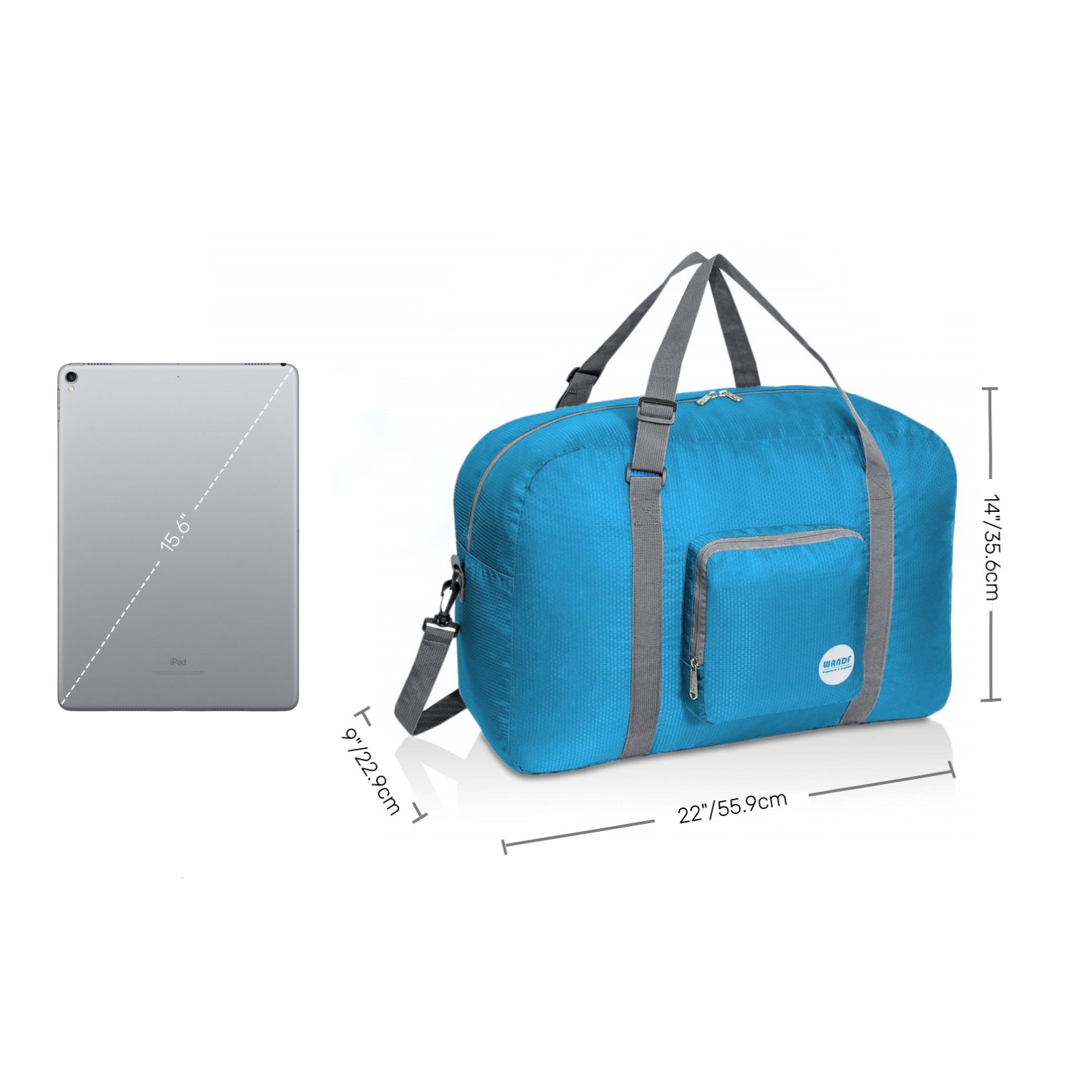 wandf – Saco de viagem - Unissexo por atacado – Mala de viagem Mala Multifuncional de Armazenamento Azul14