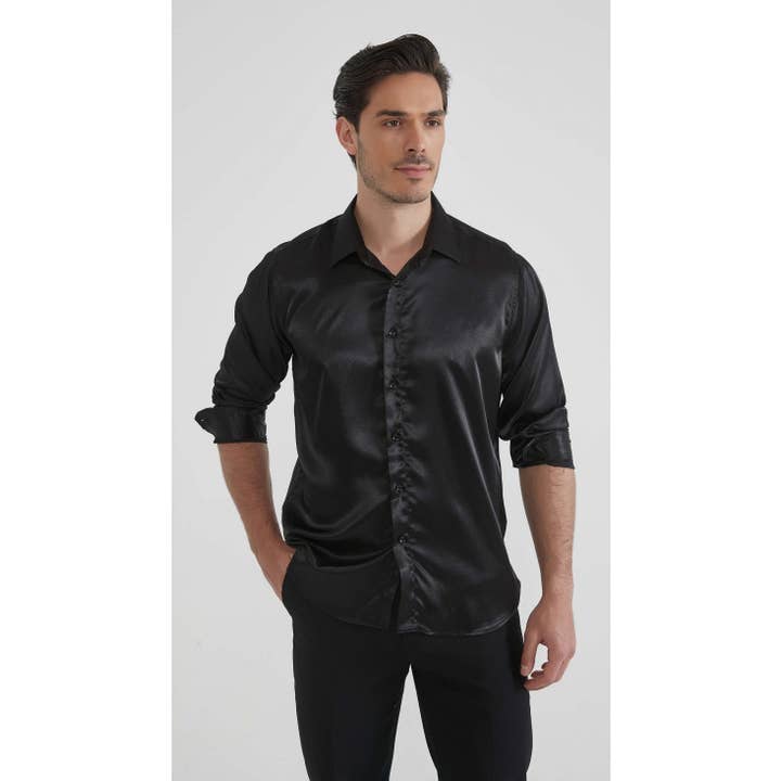 Chemise homme satiné M0804 pour la vente par Yves Enzo
