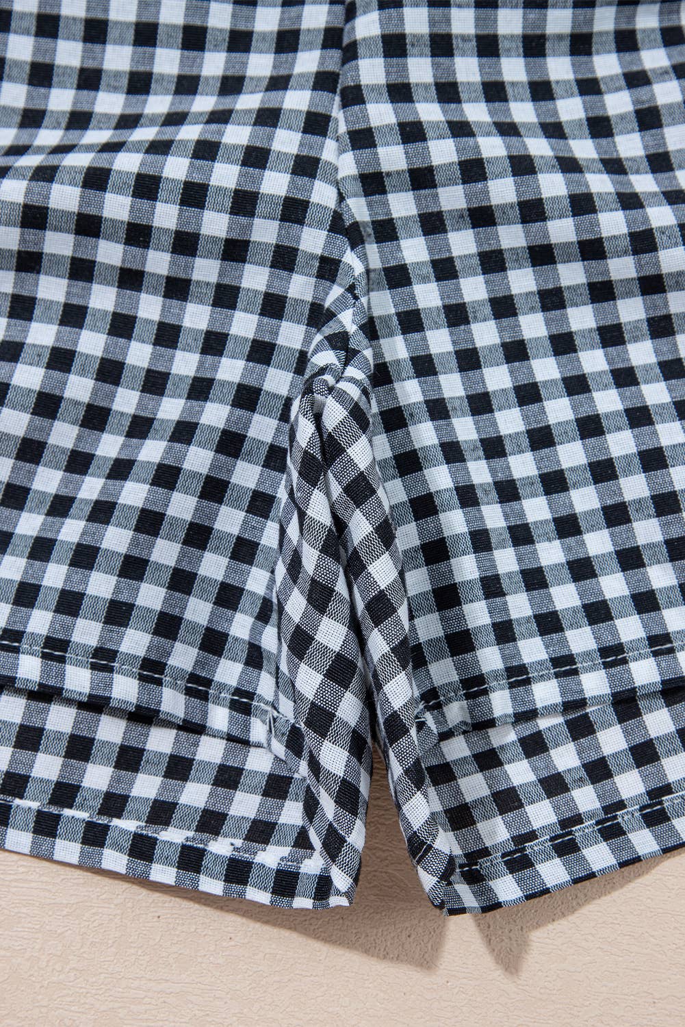 LiveFashionWay - Wholesale Shorts - Women's - Gingham Printed High Waist Shorts13