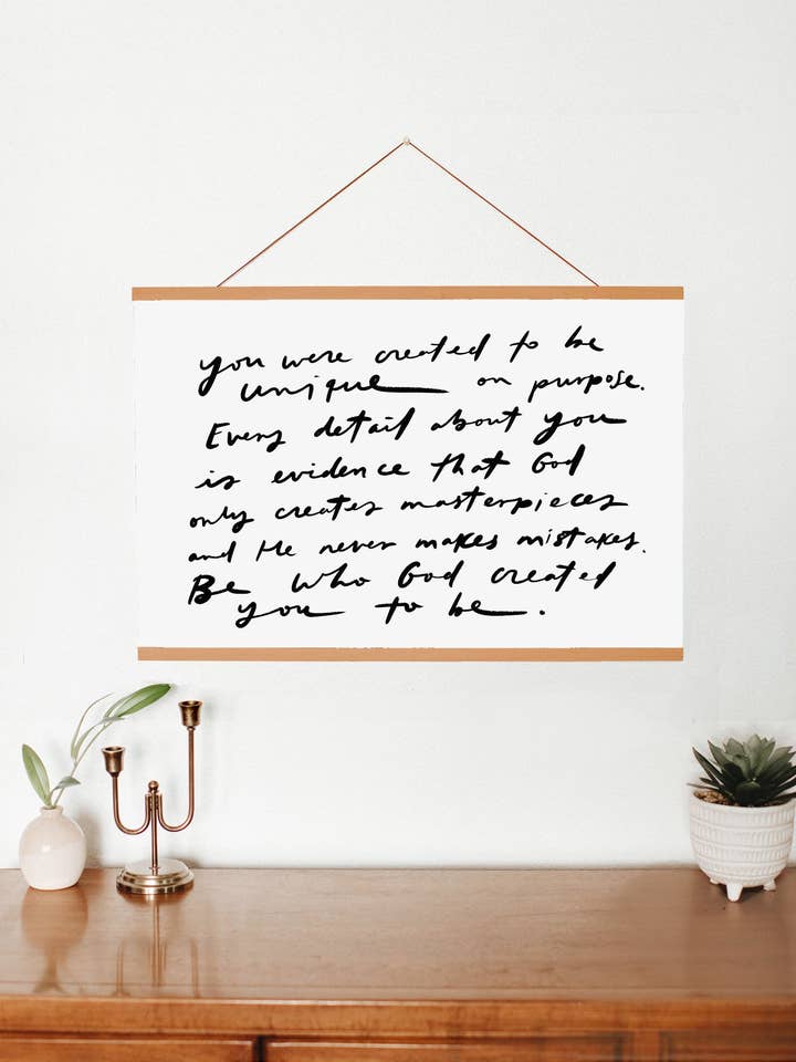 Horizontal Poster "You were created" for wholesale by Jenessa Wait