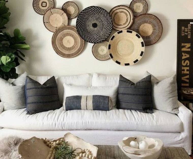 The African Home Goods - Wholesale Wall Accent - 18-20&quot; Across African Binga or Tonga Zimbabwe Basket Basket # 762