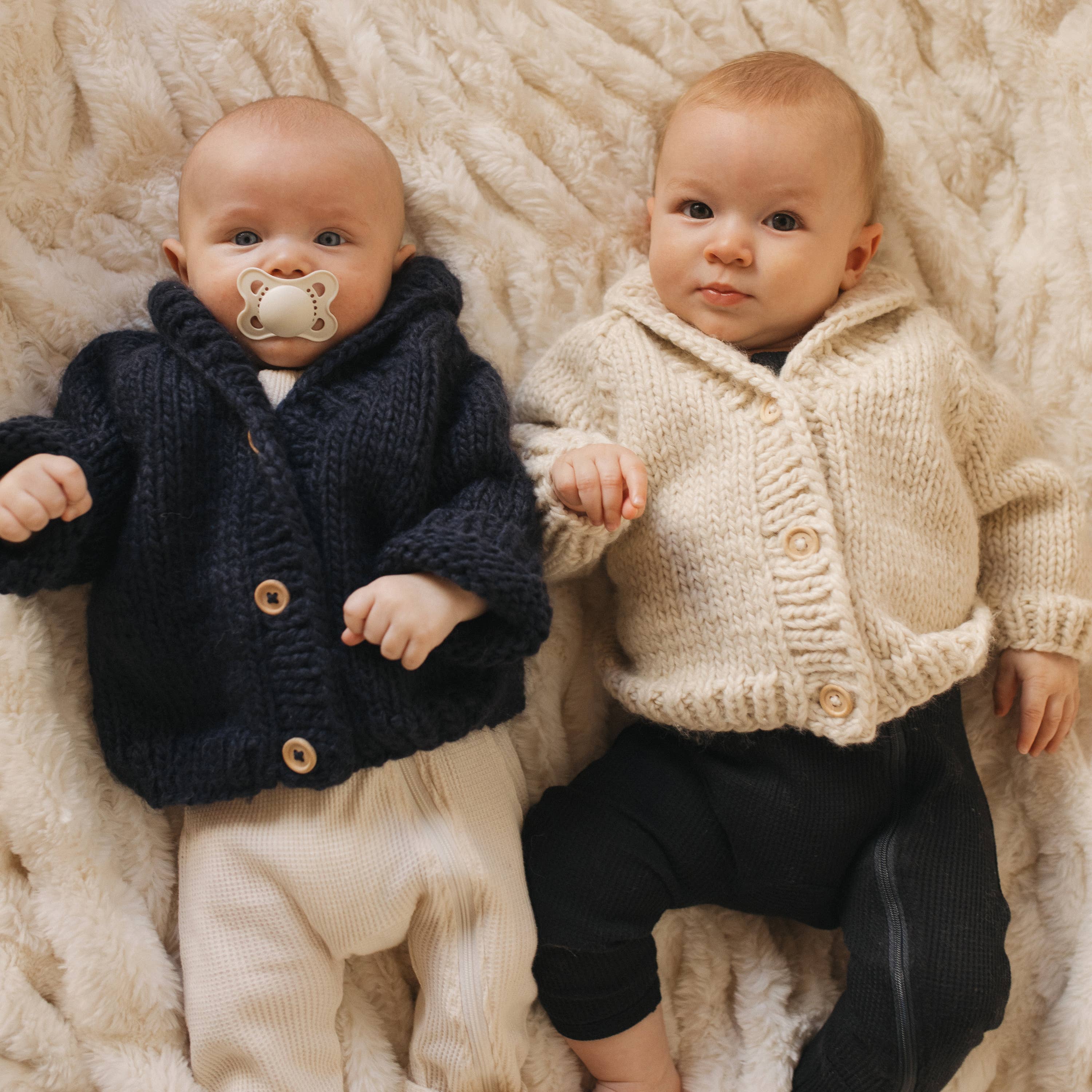 Huggalugs - Wholesale Cardigan - Baby - Shawl Collar Indigo Cardigan Sweater for Baby & Toddler4
