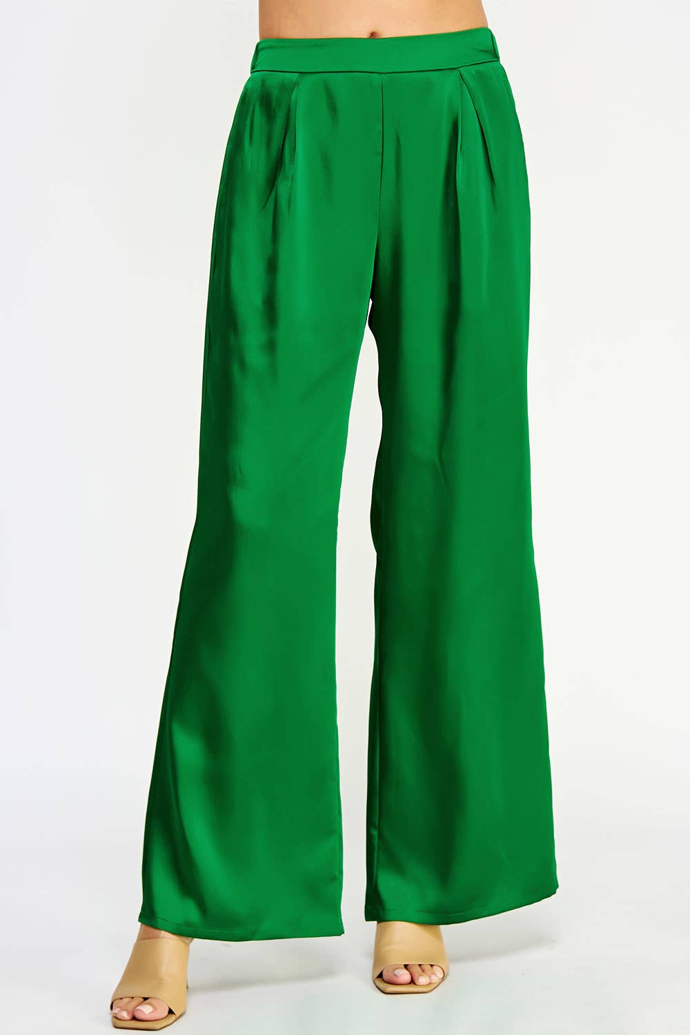 Strut & Bolt - Vendita all'ingrosso Pantalone - Donna - Pantaloni in raso a gamba larga con piega frontale6