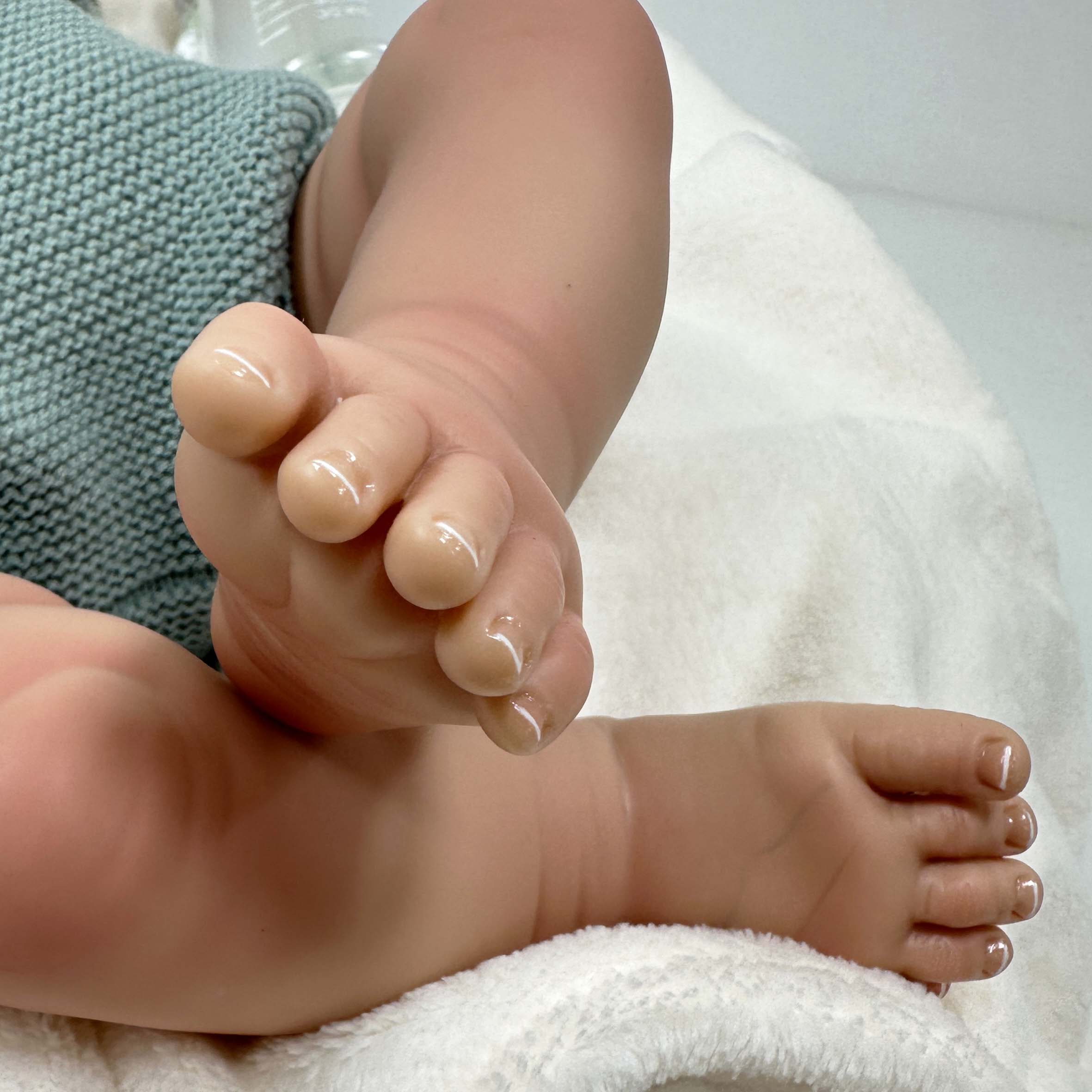 Nines Artesanals d'Onil Dolls - Vente Poupée – enfant - POUPÉE SANDRA PREMIUM REBORN VERTE YEUX FERMÉS12