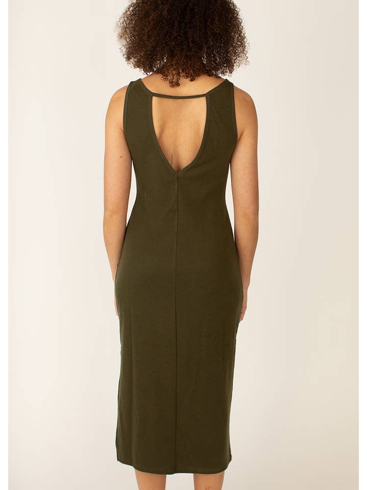 Joyfolie - Wholesale Dress - Women's - Women's Lizette Slip Dress in Dark Olive