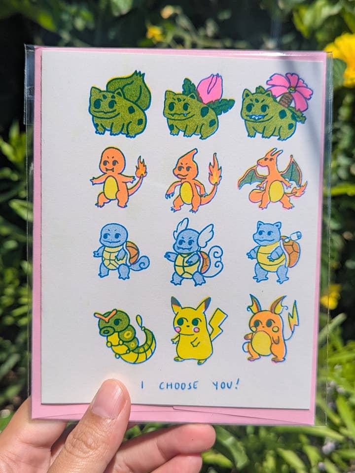 Ik Kies Jou! Pokémon Kaart | Wenskaart 4,25"x5,5" (Kopie) voor wholesale door Christina Hu