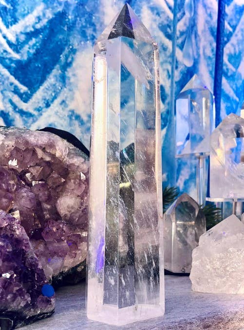 Desarwen - Wholesale Spiritual Stone/Crystal - Altar point obelisk glass crystal sacred geometry 3