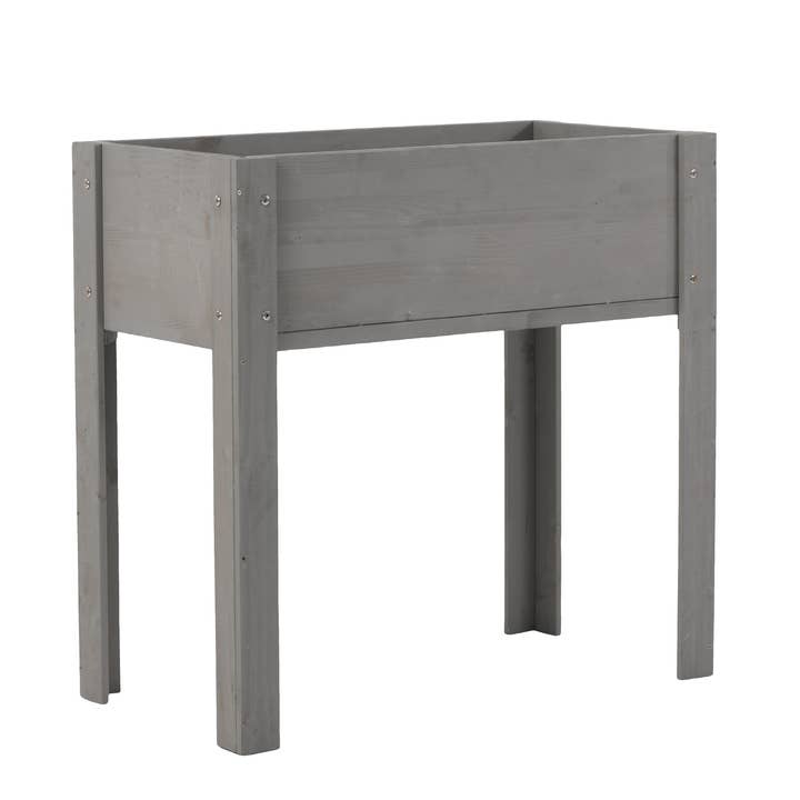39F Inc. - Wholesale Planter Box - 31" Raised Garden Bed with Legs, Brown/Grey16