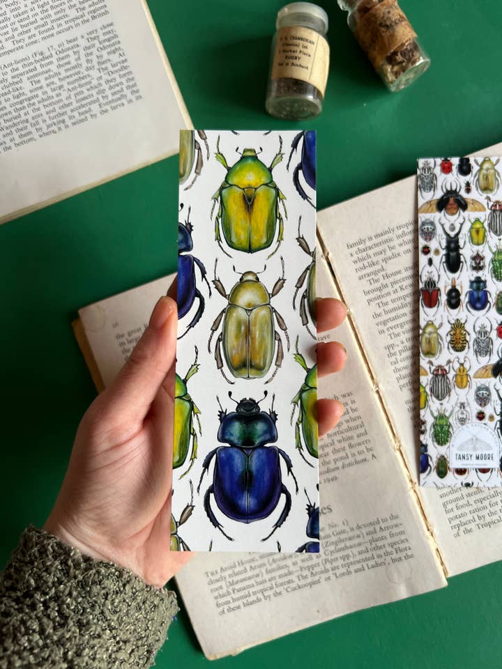 Beetle Bookmark for wholesale by Tansy Moore